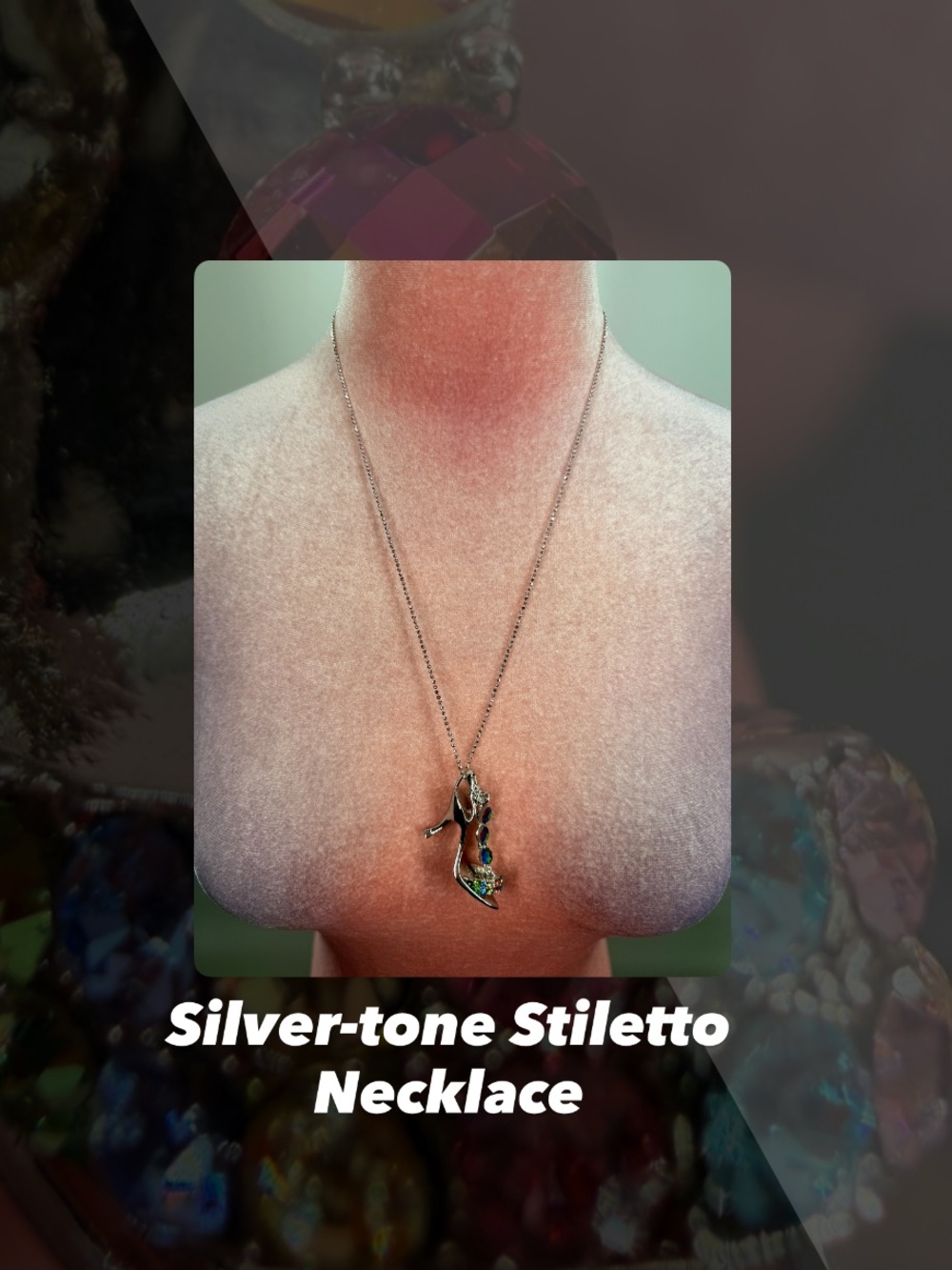 NWOT Silver-tone Stiletto Pendant Necklace
